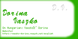dorina vaszko business card
